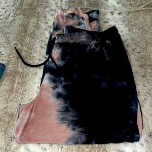 No Boundaries Tie-Dye Joggers - Pink and Black